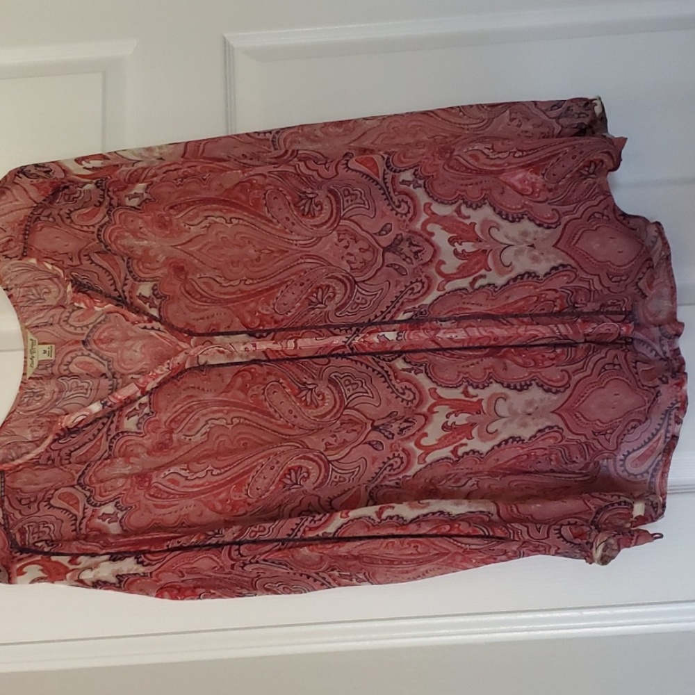 Lucky Brand semi sheer long sleeve